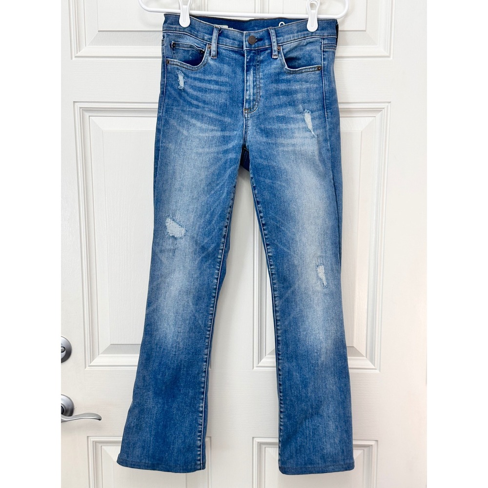 Gap 1969 Resolution Perfect Boot Jeans Womens 28s Blue Distressed Bootcut Denim